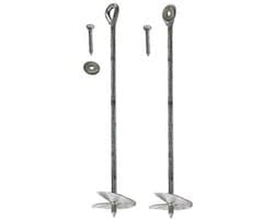 Set van 2 Draaibare Grondankers voor Vastzetten Tuinstructuren - 60 cm