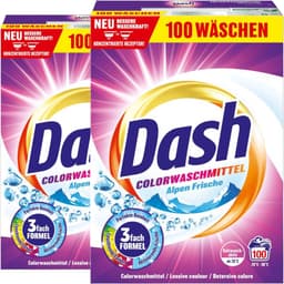 Dash Color Frische Waspoeder - Gekleurde Was - XXL Pack - 2 x 5 kg - 200 Wasbeurten - Beschermt gekleurde stoffen - Voorkomt kalkaanslag - Zonder kleuroverdracht — thumbnail 1