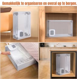 SVN® Elektrisch Droogrek - Droogrek - Droogrek Elektrisch - 150cm Hoog - 1500W - Lichtblauw - ‎80cm x 47cm x 170cm — thumbnail 2
