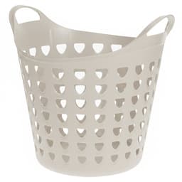 Excellent Houseware Flexibele wasmand - 2x - beige - 26 liter - kunststof - 40 x 41 cm — thumbnail 4