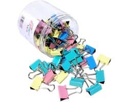 60 Gekleurde Metalen Binderclips Mini Formaat voor Kantoor, School en Thuis