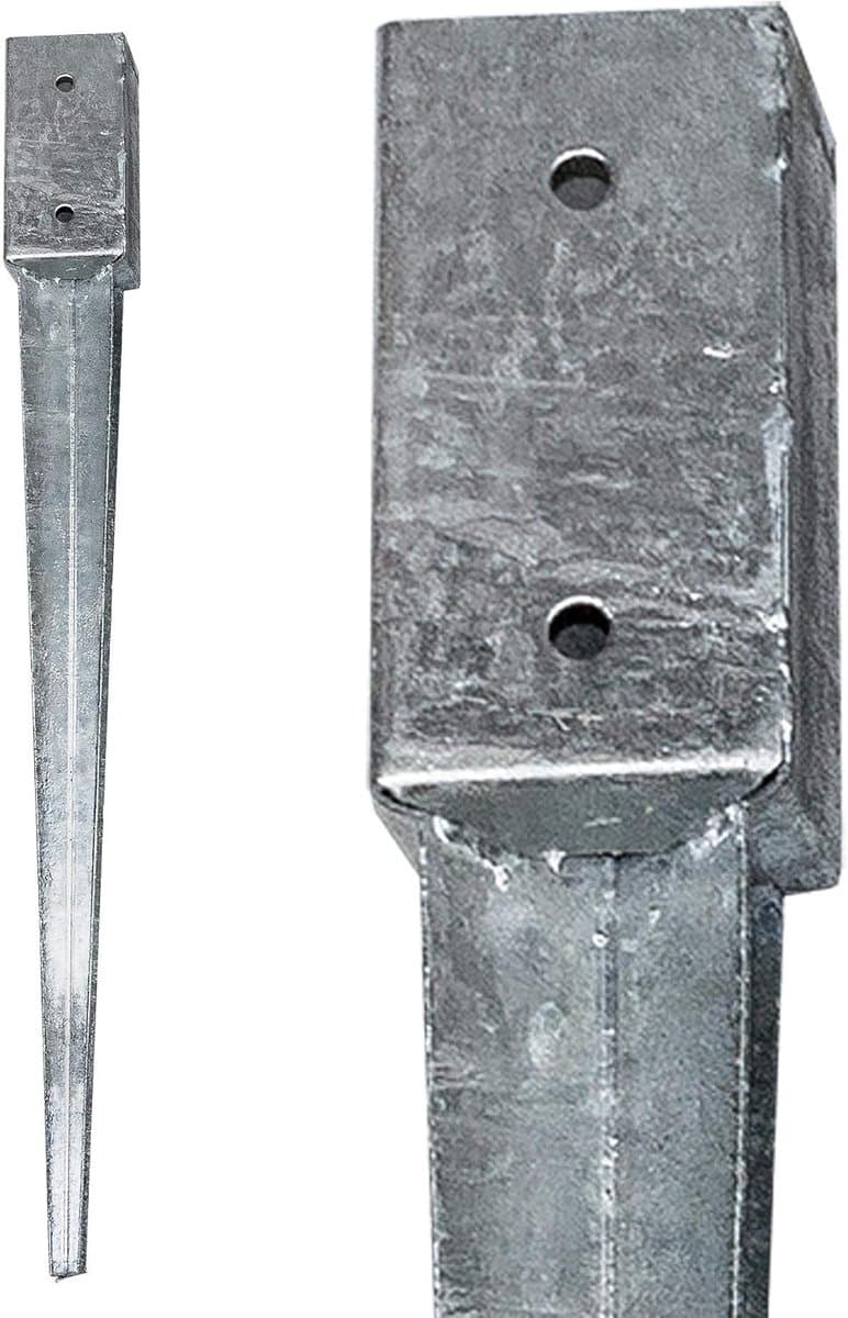 Grondanker Huls Vierkant - Verzinkt Staal - Keuze Lengte 750mm of 900mm — afbeelding 1