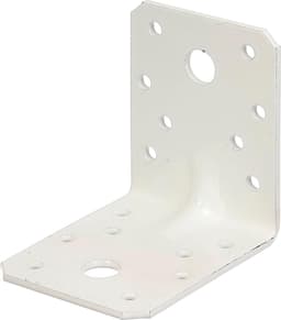 Hoekanker Extra Sterk - Versterkingshoek - Houtverbindingen Maken - Verzinkt Met Coating - 70x70x55mm - Wit — thumbnail 1