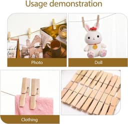 100 stuks Mini Houten Wasknijpers 2,5 cm voor Decoratie, Knutselen en Foto's — thumbnail 5