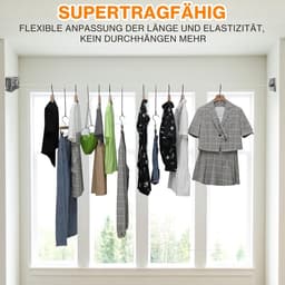 Uittrekbare Waslijn 5.1 Meter - Ruimtebesparend en Sterk tot 20 KG — thumbnail 2