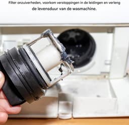longziming -2-delige Pluisfilter voor Wasmachine – Universeel Vervangfilter – Geschikt voor de Meeste Wasmachines – wit — thumbnail 5