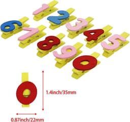 Set van 20 Mini Houten Wasknijpers - Decoratief voor Foto's, Memo's en Kaarten met Touw — thumbnail 5