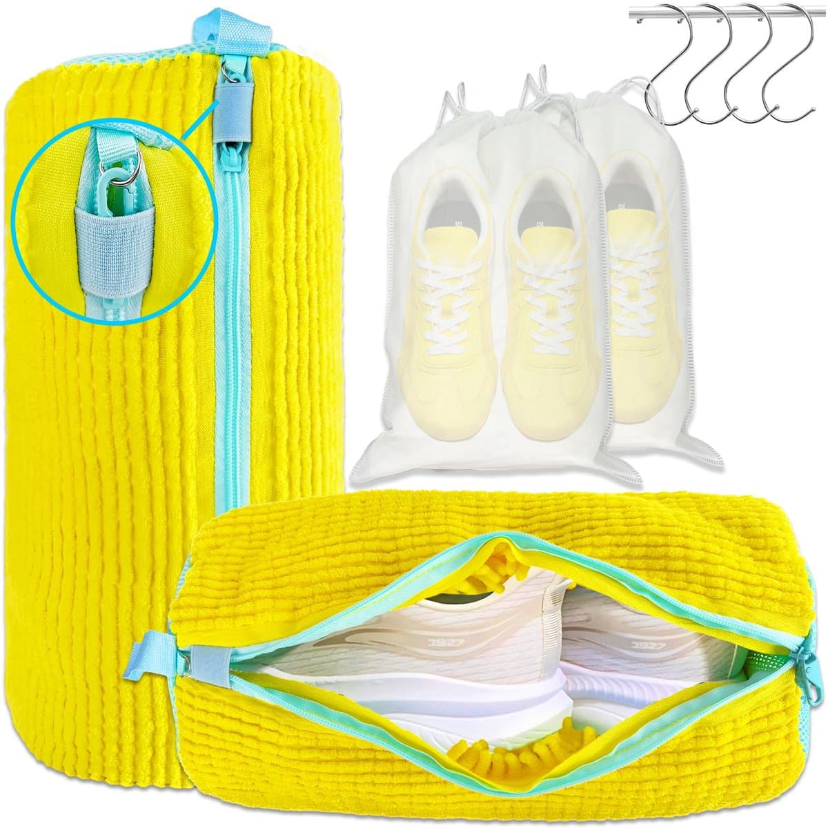 Ibenzoa® Herbruikbare XXL Schoenwaszakken voor Optimale Schoonmaak en Bescherming van Schoenen — afbeelding 1