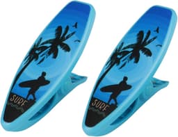 Badhanddoekclip - 2 stuks - plastic strandhanddoekclips - antislip quiltklem - grote wasclips - zeilbootvorm handdoekharingen voor ligstoelen - terras - zwembad — thumbnail 1