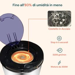 RFWR® Compacte 6 kg Draagbare Centrifuge Droger – Roestvrij Staal, 300 W, Stil en Ruimtebesparend — thumbnail 4