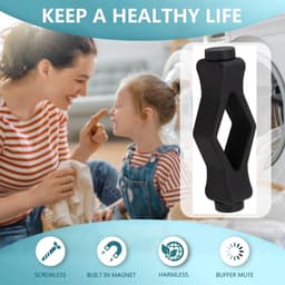 Allecto Plus - Flexibele wasmachine-deurstopper voor kinderveilige frontlader - Sterke magneet - Zwart — thumbnail 3