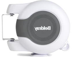 Uitklapbare waslijn voor binnen- en buiten gebruik - Dubbele waslijn met flexibele draaibare wandbevestiging, ideaal voor badkamer, camping, tuin en reizen (26 m)