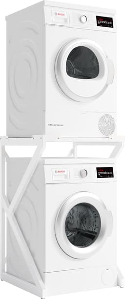 ACAZA Wasmachine Verhoger - Wasmachine Kast - Wasmachine Ombouw - Metaal - Wit — thumbnail 1