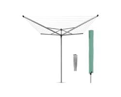 Brabantia Topspinner Droogmolen - 50 m - met Metalen Grondanker en Beschermhoes - Metallic Grey — afbeelding 1