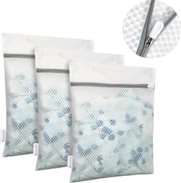OKWISH Set Van 3 Waszakken Beschermend - Wasnetten - Bescherm je Wasgoed en Wasmachine - Voor Fijne Was en Reizen - 30x40 40x50 50x60 cm - Dacron Mesh - Beige — thumbnail 1
