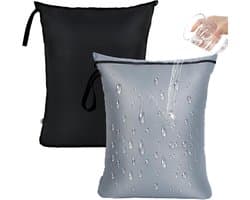 Set van 2 Waszakken voor Wasmachine, Extra Groot 60 x 80 cm, Waterdicht en Herbruikbaar voor Kleding, Fleece Dekens en Beddengoed