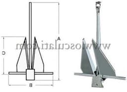 Danforth Anker - Scheepsanker Vaste Grond - Boot Stabiliseren - Hoge Houdkracht - 20 kg - Grijs — thumbnail 2