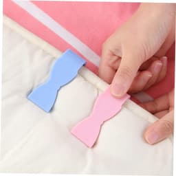 3set Dekbedovertrek Clips Antislip Comforter Bevestiging Veilig Zonder Spijkers Voor Duvet Bedlinnen Grijs Roze Blauw — thumbnail 3