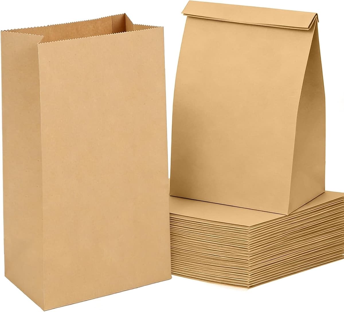Kleine Bruine Papieren Zakken - Bruin - 9 x 5,5 x 17 cm - Sterke Kraftpapieren Zakjes - Voor Snacks en Geschenken — afbeelding 1