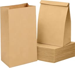 Kleine Bruine Papieren Zakken - Bruin - 9 x 5,5 x 17 cm - Sterke Kraftpapieren Zakjes - Voor Snacks en Geschenken — thumbnail 1