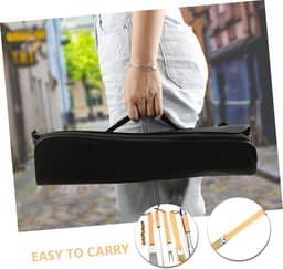 1set Buiten Bbq Gereedschap Draagbare Grill Tools Met Handvat Rvs Voor Kamperen Barbecue Buitenfeesten Inclusief Opbergzak — thumbnail 3