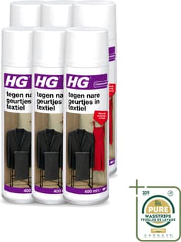 6 x HG - Tegen Nare Geurtjes In Textiel - Natuurlijk Zuiveringsproces - Veilig Voor Alle Textiel - 400 ml - Wasstrips - Geurverwijdering Textiel - Stankmoleculen Oplossen - Textiel Reinigen - Geur In Kleding - Geur In Gordijnen — thumbnail 1