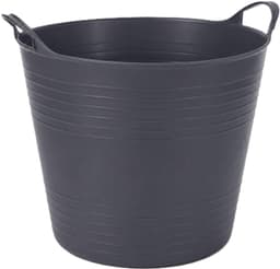 Flexibele kuip - zwart - 40 liter - met handvatten - 45 cm - kunststof - emmer - wasmand — thumbnail 5