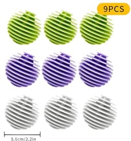 9 Stuks Herbruikbare Droogballen - 5,5 x 5,5 cm — thumbnail 3
