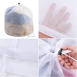 SnelShoppen - Waszakken voor Wasmachine, Set van 3, Fijne Mesh Waszakken met Koordstopper, Voor Baby Kleding, Bh's, Ondergoed (30x40 cm, 40x50 cm, 50x — thumbnail 5