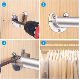 Dailygoods- Flenshouder U-vormig - 6 Stuks - Roestvrij Staal - Beugel - Kasten/Meubels - Eenvoudig te Installeren - 3-Hole Bevestiging - Roedeindhoude — thumbnail 3