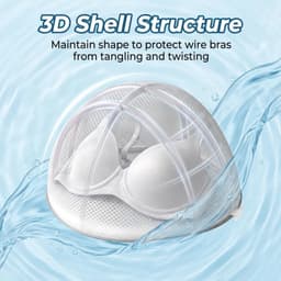 Wasmachine wasnet voor ondergoed en bh's, 4 stuks, 18 x 19 cm, waszak, wasnet, lingerie waszak — thumbnail 4
