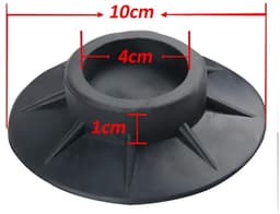 4 stuks anti-vibratie wasmachine pads - wasdroger machine rubberen stabilisator mat voetsteunproducten voor anti-lopen ruisonderdrukking en schokdemper — thumbnail 5
