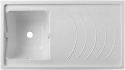 Wasmachinekoppel met Wastafel, Wit, 109 x 60 cm — thumbnail 5