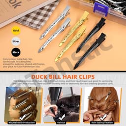 45 Stuks Metalen Haarclips Krokodillenklemmen met Gaten voor Dik Haar — thumbnail 5
