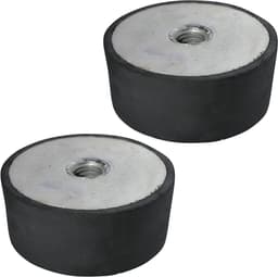 Trillingsdempers Set - Rubberen Voetjes - Stabiel Plaatsen - Verstelbare Schroef - Ø50mm H20mm M10 - Zwart — thumbnail 4