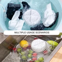 Draagbare mini-automatische wasmachine met turbinereinigingsfunctie, multifunctionele USB-vaatwasser, compacte wasmachine, geschikt voor campers, appartementen, reizen en wasruimtes in studentenkamers. — thumbnail 3