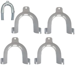 4 vaste beugels, universele ophangbeugel voor afvoerleidingen, wasmachines, vaatwassers, slanggeleiders, wasmachineaccessoires, wasmachine-afvoeradapters, antiknikbeschermingsslangen — thumbnail 1