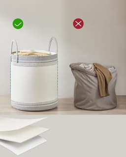PromoHome Opbergmand voor Wasgoed met Trekkoord - 60 Liter Duifgrijs — thumbnail 4