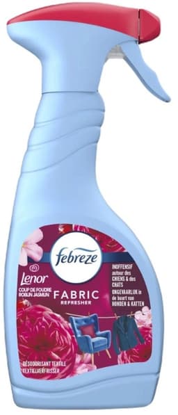 3 x Febreze – Textielspray – Robijn Jasmijn – 500 ml - Grootverpakking - Textielverfrisser - Textielgeur - Geurverwijdering - Jasmijngeur - Robijngeur — thumbnail 2