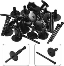 Allecta - 50 stuks kunststof wielkastbevestiging en bekleding clips (zwart) - Auto bumperklinknagels voor carrosseriereparatie. — thumbnail 4