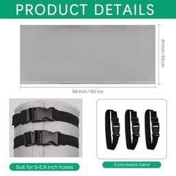 Luchtconditioner Afvoerslang Isolatie Cover met 3 Bevestigingsbanden voor Drenage Hoses van 12.5 cm en 15 cm — thumbnail 3