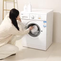 2-delige - Mesh schoenwaszak - Polyester - Alleen wasmachine - Ivoorwit, klein formaat 17*38cm — thumbnail 4