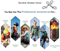 5 Pack 3.5 Inch Dubbele Bout Snaps Haak Metalen Clips Sleutelhouder voor Water Emmer Huisdier Feed Emmer Landbouw — thumbnail 5