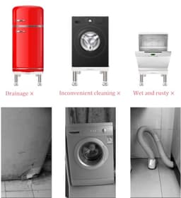 Verstelbare Wasmachine-onderstel met Verstevigde Draagkracht tot 200 kg - Montage zonder Gereedschap — thumbnail 2