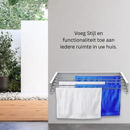 White-Label® Wanddroogrek - Droogrek Inklapbaar - Wasrek - Droogtoren - Droogrekken - Wit — thumbnail 2
