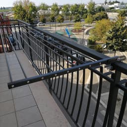 Foxydry Duo 118 cm balkon-droogrek - antraciet - rechthoekige reling — thumbnail 4