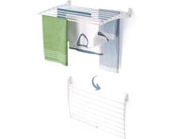 Foxydry Fold 82 cm DOWN - white - wasdroogrek wandmontage clicksysteem - neerwaartse sluiting - 82 x 50 x 10 cm — afbeelding 1