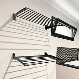 Foxydry Fold 82 cm DOWN - black - wasdroogrek wandmontage clicksysteem - neerwaartse sluiting - 82 x 50 x 10 cm — thumbnail 4