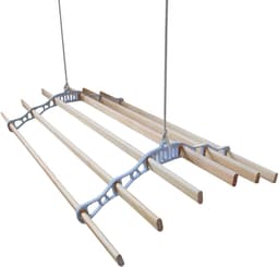 Droogrek Ophangbaar - Wit - 2.4 meter - plafond wasrek — thumbnail 2