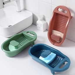 IBBO® - Wasbord - Mini-handwasbord - Gebruikt Om Kleding En Kleine Artikelen - Met De Hand Te Wassen - Ondergoed Washboard - Instrument Washboard - Washboard Voor Kinderen - Handmatige Wasmachine - Niet-elektrisch — thumbnail 5